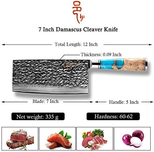 Nož Yi Nakiri Nož Oštar Kao Britva Mašina 7-Inčni Kuhinjski Nož S visoko ugljičnog Nehrđajućeg Čelika Profesionalni