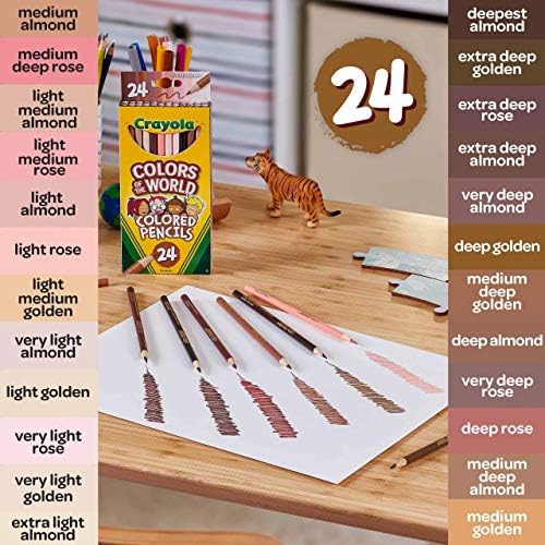 Set bojica Crayola Veliko, Boje Svijeta, 6 Kompleta od 24 Novih Boja olovke, Bojice, Punila za čarapa, Pokloni