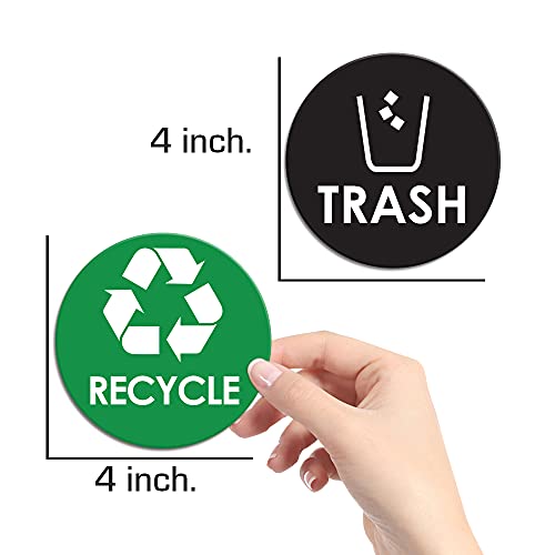Oznaka sa logom koš za smeće - 4 x 4 - Organizacija i koordinacija kantama za otpad od prerade - Odlično za