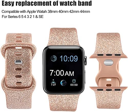 [8 KOM] Silikonske naramenice, kompatibilan sa Apple Watch Series 6 5 4 3 2 1 i iWatch SE za žene i muškarce,