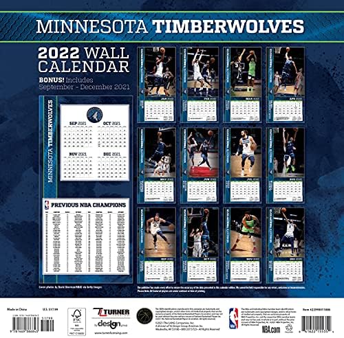 TURNER СПОРТС Minnesota Timberwolvesa 2022 12X12 Zidni kalendar tima (22998011886)