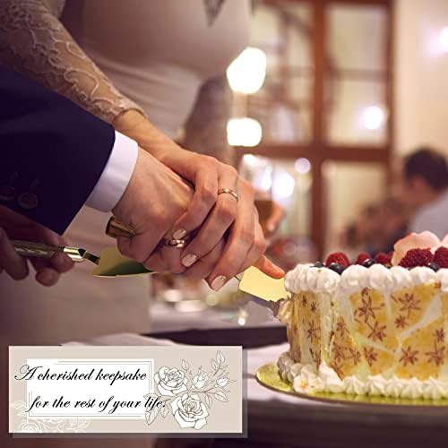 Nož za svadbena torta i Сервировочный set Set za rezanje svadbene torte od 12,6 Nož za tortu i 10,2 Сервировочного torte u obliku srca koji se koristi za Rođendane, Godišnjice,proslave, Vjenčanja, Pokloni za Zagrijavanje