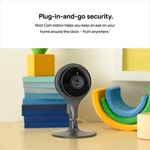 Google Nest Cam Indoor 3 Pack - Žičano Unutarnja kamera za kućnu sigurnosti - Upravljanje pomoću telefona i