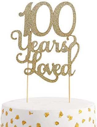 ВАХАВУ 100 Godina Volio Torta Topper – gornji dio Torte Na 100-godišnjicu , gornji dio Torte sa Šljokicama ,