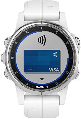 GPS sat Garmin Fenix 5s Plus Sapphire Edition (42 mm,Srebrna/Bijela) + Prijenosna Jedinica za Napajanje + adapter