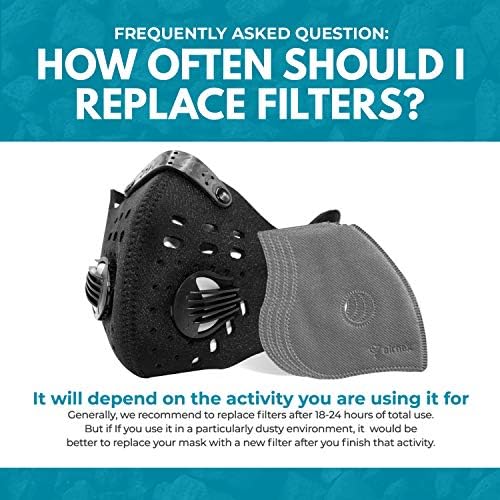 Kit AIRNEX od 10 Filteri s aktivnim ugljenom PM2, 5 i Zamjena 4 Ispušnih ventila pogodan za većinu Maske od