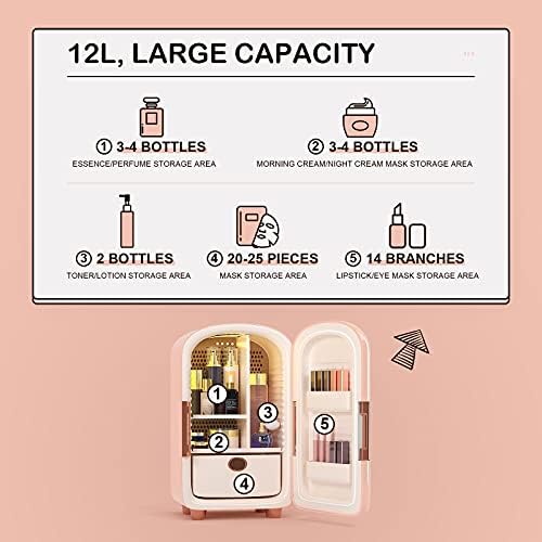 12-litarski Mini-hladnjak za njegu kože za čuvanje šminke, 12 litara Sredstva za kozmetičarka, Kozmetika - Žene,