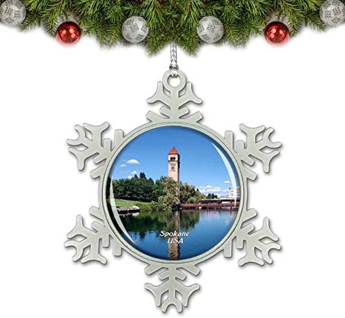 Умсуфа SAD Amerika Spokane Riverfront Park Božićni Ukras Ukras božićnog Drvca Crystal Metalni Suvenir Poklon