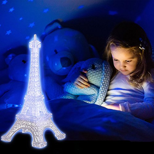 Eiffelov Toranj noćno svjetlo Radni Stol, Spavaća soba Ukras LED Žarulja Šarene Pariški Modni Stil Akril 10-Inčni