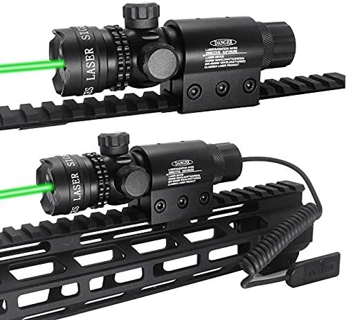 Taktički Zeleni Laserski Ciljnik ARMAAX s Okom za Puške s Okom za Пикатинни - Uključuje Daljinski Prekidač Pritiska,