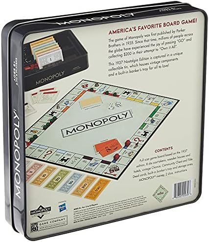 Pobjednički rješenja Monopol Nostalgija Kositra, Društvene igre, Multi, 10,5 D x 10,5 W x 2 U