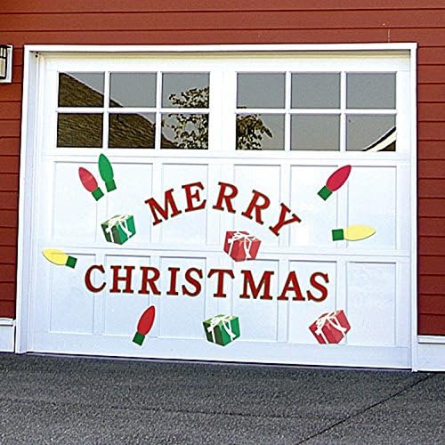 Naljepnice Božićne garažna vrata Bandwagon, Crvene,