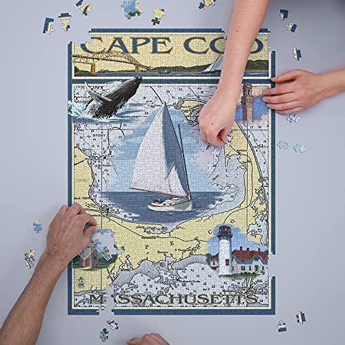 Cape cod, Massachusetts, Raspored i pogleda (Bonus puzzle od 1000 komada, Napravljen u SAD-u)