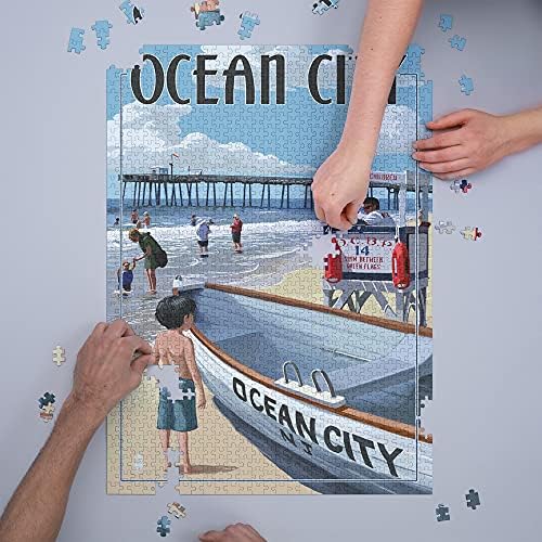 Ocean City, New Jersey, Štand spasilac (Puzzle Premium klase od 1000 predmeta, napravljen u SAD-u)
