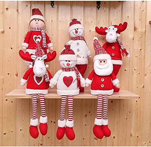 Božić Plišanih igračaka 22-inčni prugasta Kitnjaka Igračke s dugim nogama Djed Mraz Božićno drvce Ukrasima za