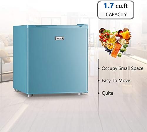 Kompaktni hladnjak WANAI 1,7 Kubnih Metara Klasični Retro Mini-Hladnjak sa 7 Podesivi Hladnjak s Терморегулятором, Jednokrevetna Vrata-hladnjak za kuhinje Stan u Hostelu Bar Ured