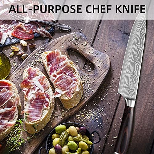 Nož za kuhara-8-inčni Kuhinjski Nož s šiljilo vam za noževa i Ножевыми Ножнами, Set Noževa od Nehrđajućeg Čelika