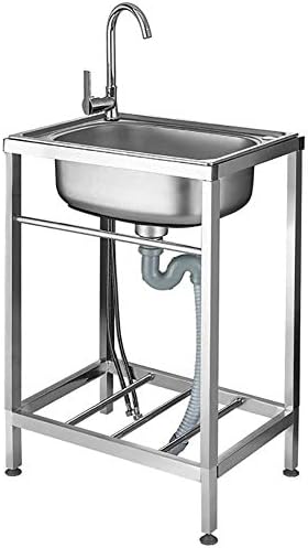 Komercijalni Kuhinjski sudoperi LANTIAN, Umivaonik za ugostiteljstvo od nehrđajućeg čelika, sa nosačem, Umivaonik