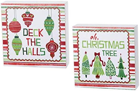 Skup Sitnica Nikki od 2 - x Svijetle Sretne Božićne desktop signage-Ukrasite Prostorije i O, Božićno drvce