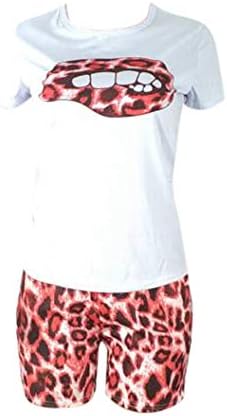 ECHOINE Ženska Casual odjeća iz 2 predmeta Tijelo, kratki rukav Majica i Kratke hlače Sportski odijelo