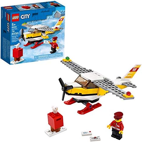 Dizajner LEGO City Mail Plane 60250, Igračka za role-playing igara, Smiješno construction set za djecu (74 komada)