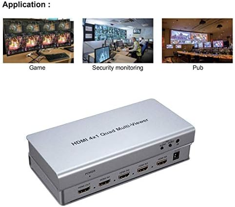 XOLORspace TW02 1080p HDMI 4x1 Quad Multipleks Podijeljen zaslon s 5 načina rada i glatko prebacivanje