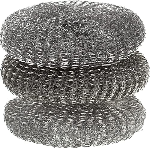 Četke za metalne spužve - Set od 3 proizvoda za Čišćenje metalnih scrubs za Pranje posuđa za Kuhinje - Piling
