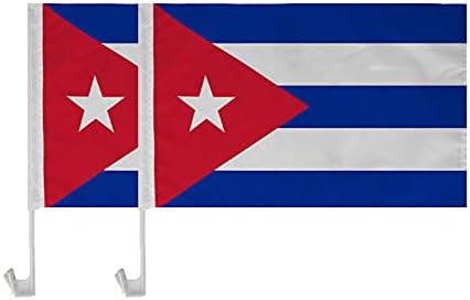 2 Pakiranja Kubanski Zastava 12x18 Inčni Najlon Kubanski Zastava Za Prozor Automobila (2)