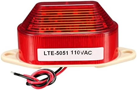 uxcell Signalni Led Lampica Treperi Industrijska Signalni Toranj Lampa AC 110 v 2 W Crvena LTE-5051