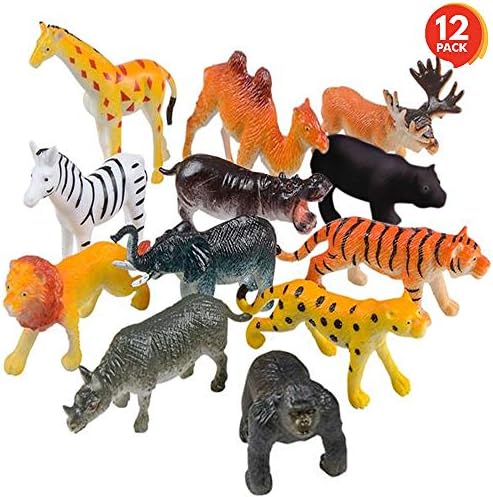 Skup umjetničkih figura Safari - ljubimci za djecu-Pakiranje od 12 Različitih 2,5-inčni malih figura Životinja