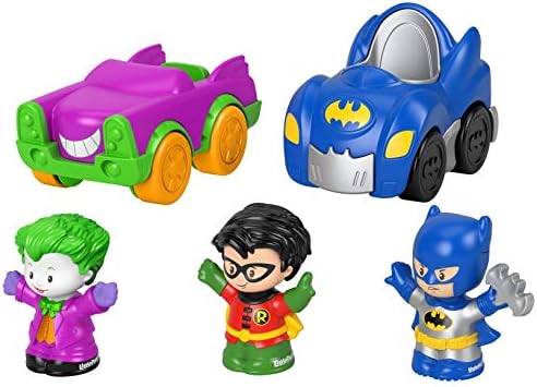 Poklon set za borbu protiv kriminala Fisher-Price Little People, DC Super Friends, autić Batmana i poklon-paket