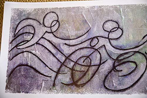 Slijed triatlon metalik plave boje 12x28- Umjetnička ispis za triatlon - Dekor za triatlon Ironman - Poklon za триатлета - Plakat za jedrenje, bicikla, trčanja