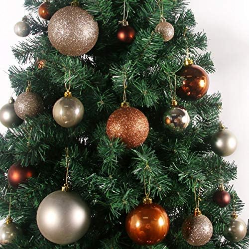 GameXcel Božićne kugle Ukras za Božićno drvce - Shatterproof Božićnih ukrasa Veliki Viseći Loptu Šampanjac Zlato 4,0 x 4 pak.