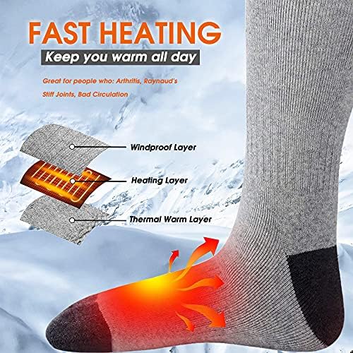 SVPRO Punjive Grijaće Čarape S Baterijskim Napajanjem Čarape s Grijanom za Žene i Za Muškarce,Čarape s električnim
