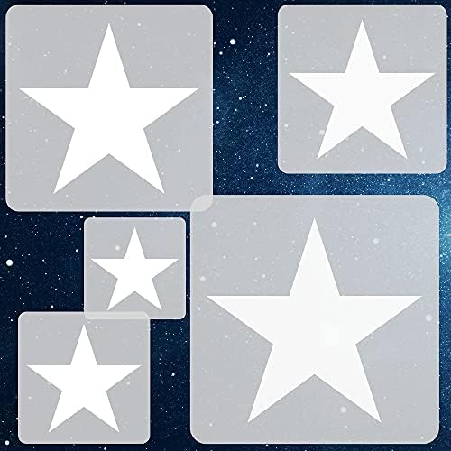 Star matrica - 5 komada 13- 3,5 | Velika Zvijezda Šablone za nanošenje boje na drvo | 5-stepeni Star Matrica