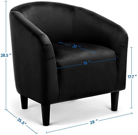 Yaheetech Komplet od 2-x Baršuna Stolice s Naglaskom Moderna Klub Fotelja je Meka Stolica sa Drvenim Nogama