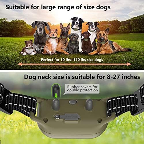 Ogrlica za obuku pasa, Punjiva Ogrlica za pse sa daljinskim upravljačem 3.000 Metara Ipx7 Vodootporan Elektronske