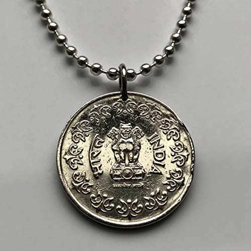 1985 Indija 50 пайсов novčić privjesak Сарнатх Najveći grad Ashoka Stup Bombay Dharma Pune Bangalore Ganges Varanasi Punjabi Hindski Hinduistički n000333