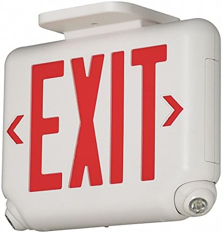 Kombinirani led znak izlaska Dual-Lite EVCURWD4 i sigurnosna rasvjeta, 1,7 W, Crvena slova, daljinski Upravljač