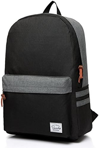 Školski ruksak za dječake,VASCHY Vodootporan Casual Klasični Solidne Ruksak za prijenosno računalo Dnevni ruksak