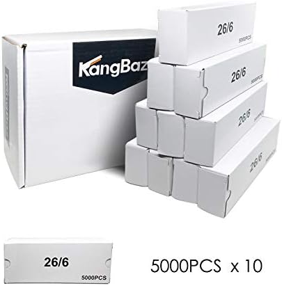 Kangbaz 50 000 Standardnih Klamerice, Spajalice 1/4 inča, Na 210 Staples U svakom Retku, Iznos od 20 Stranica