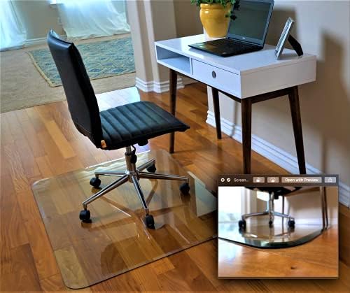 36 x 46 Stakleni Mat za stolice s Ekskluzivnom ostataka od ruba Jasno inovacija Transparentnog kaljenog stakla