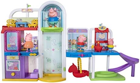 Trgovački centar Mumps Пеппа sa svojom obitelji, Uključuje 1 plug-in Gaming Set, 4 Figurice Likova, 2 Stolice,