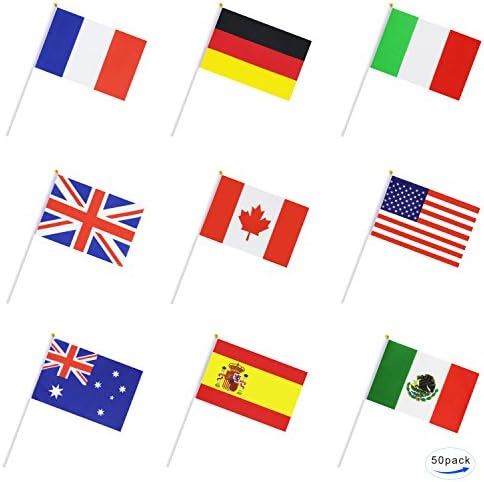 Međunarodni Zastava Svjetskog Štap 50 Zemalja Sa Pitome Malim Nacionalnim Zastavama Banneri Na Палке,Ukras za Stranke za Olimpijske igre,svjetsko Prvenstvo,Bara,Sportskih događaja,Festivala Aktivnosti