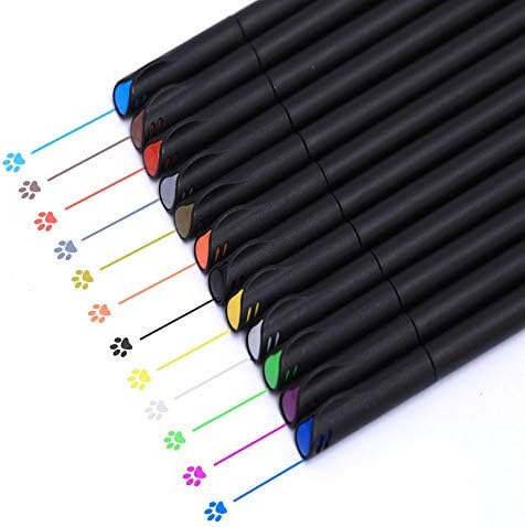 Skup u boji olovke Young X Fineliner, Olovka za crtanje tankih linija 0,4 mm, Porozni markeri s malim točkama