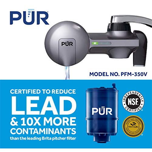 Sustav za filtriranje vode sa nosačem za slavine PUR PLUS, Siva metalik – Vodoravni nosač za slavine za svježe,