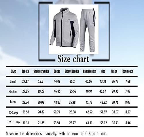 Guanzizai Muške Casual sportski odijelo sa dugim rukavima Sportski odijelo Sportski Komplet zatvarač Jogging