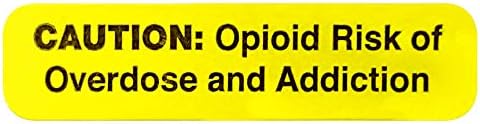 Ljekarna roba, znak upozorenja traka i naljepnica, Odlično za ljekarne i tube, Rizik od predoziranja opioida