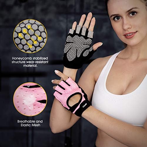 Trening rukavice Viomir za muškarce i žene, Lagane prozračne Rukavice za dizanje utega bez prstiju, Meke Sportske