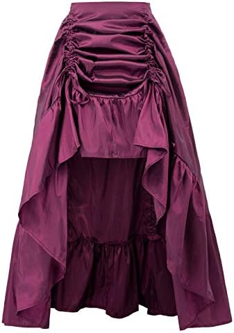 Crvena Mrak Ženska gotička suknja u stilu steampunk Victorian suknja s visokim niska razina buke